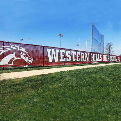 Custom Mesh Banner - 8Oz Commercial Grade Mesh Vinyl Sign - Metal Grommets & Double-Stitched Seam 2 X 4 Ft