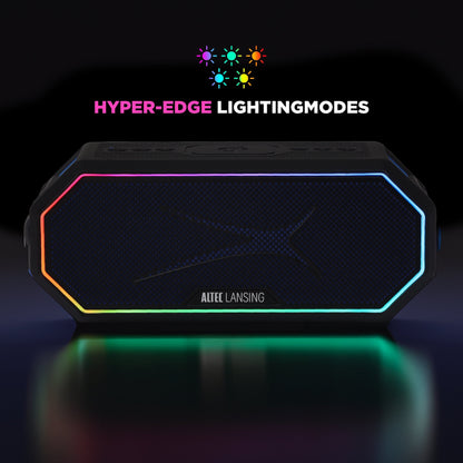 Hydra Blast 2.0 LED Lighting Floatable Waterproof Wireless Magnetic Bluetooth Portable Speaker, Black, IMW1302