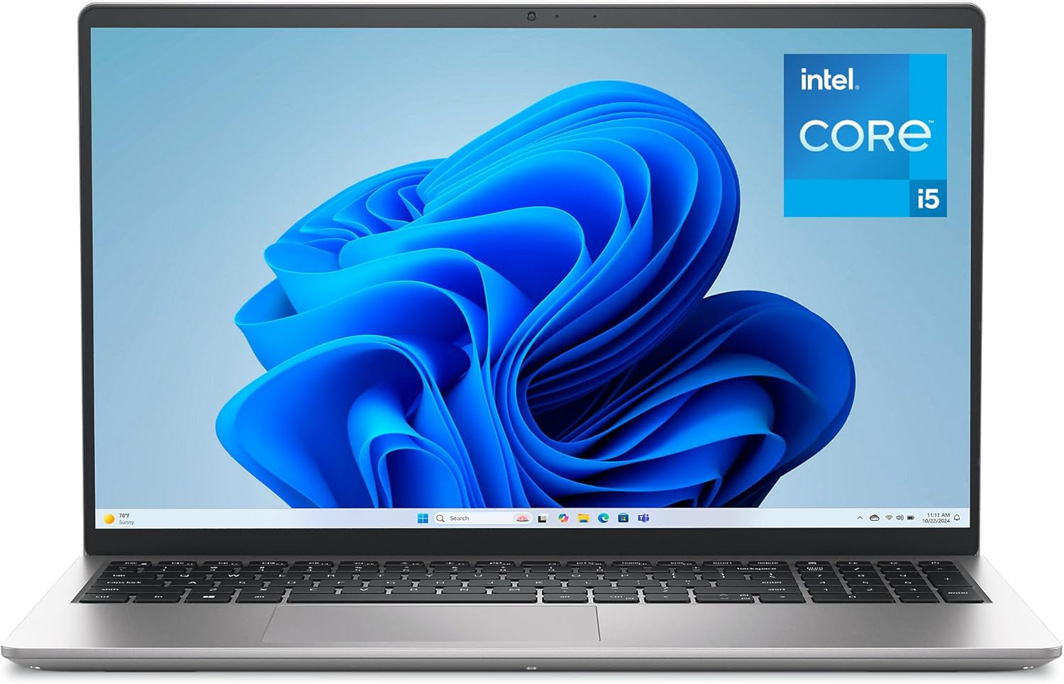 Dell 15 Laptop Dc15250-15.6-Inch FHD (1920X1080) 120Hz Display, Intel Core I5-1334U Processor, 16GB DDR4 RAM, 512GB SSD, Intel UHD Graphics, Windows 11 Home, Onsite Service - Platinum Silver