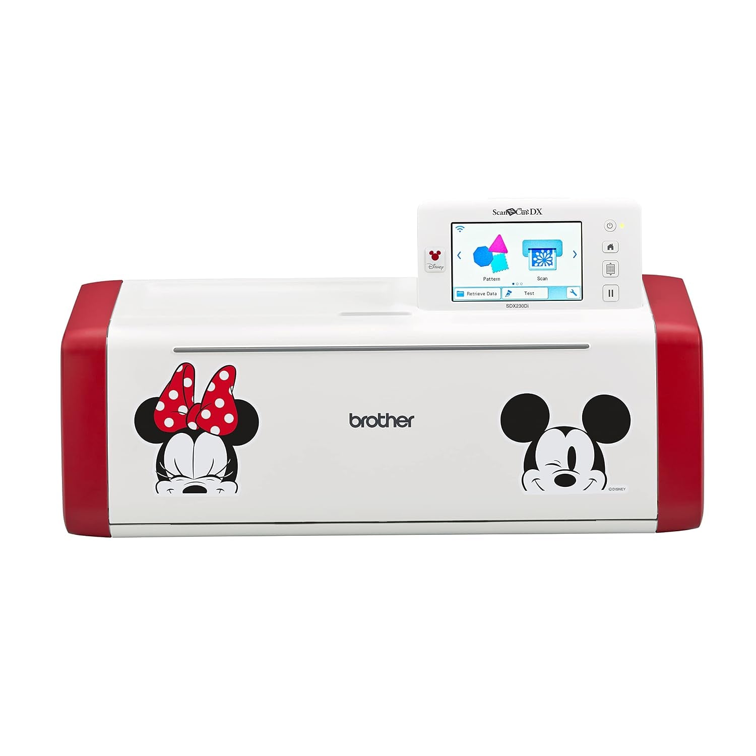 Brother Scanncut DX Sdx230Di Disney Cutting Machine, Includes 152 Built-In Disney Designs for Vinyl, Paper Crafting, and More, White/ Red