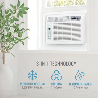 5,000 BTU 115 Volt Window Air Conditioner, White, KSTAW05DE