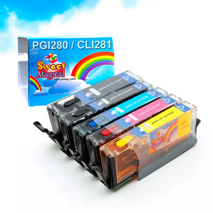 Edible Ink Cartridge for PGI-280 / CLI-281 (5-Pack) (Canon Compatible)