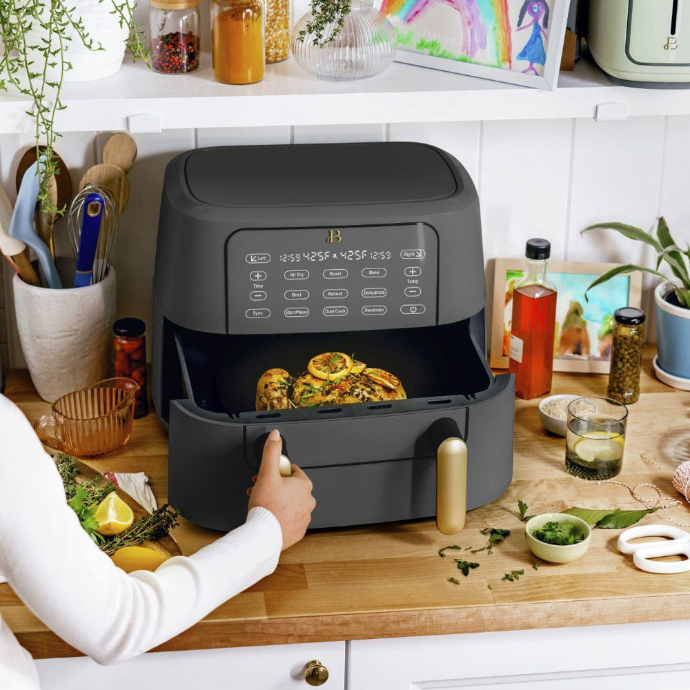 9QT Trizone Air Fryer, Oyster Grey by Drew Barrymore