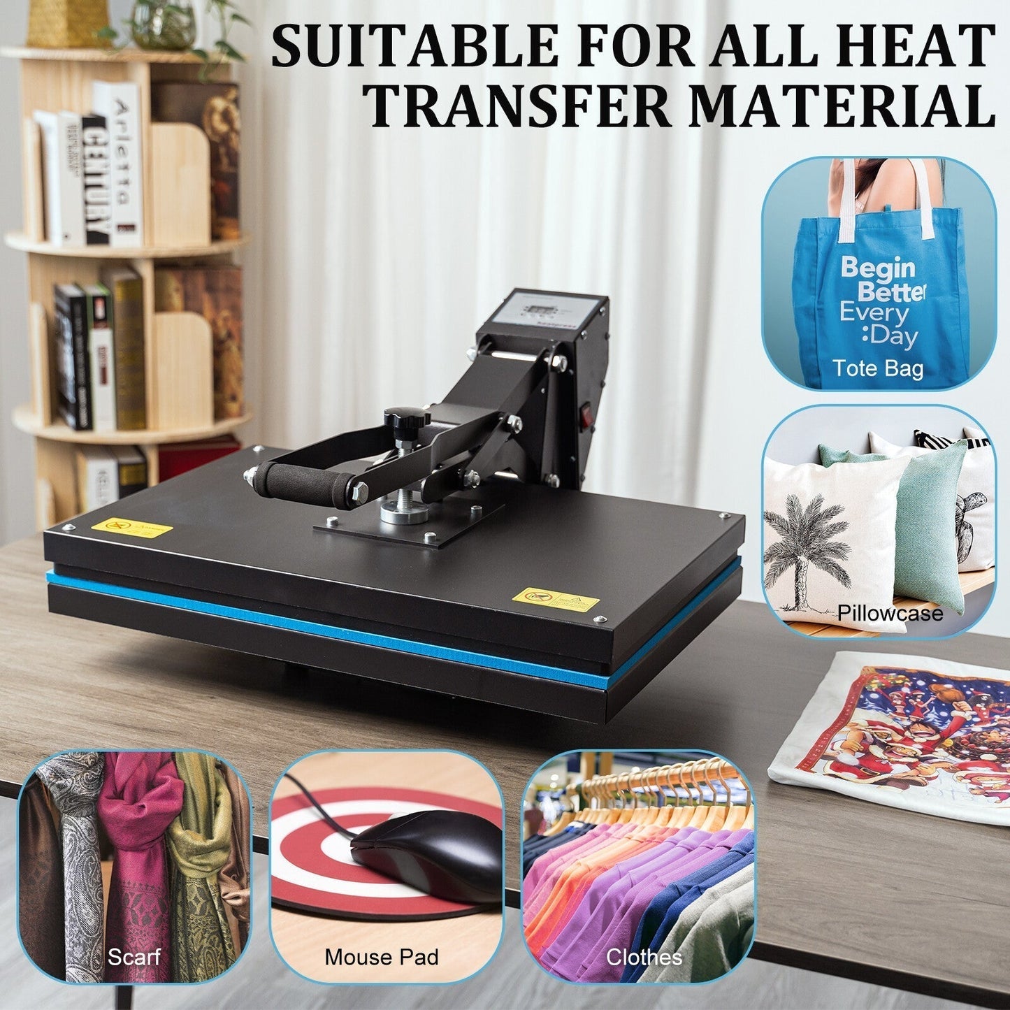 Clamshell Heat Press Machine 16" X 24" Sublimation Printer Transfer DIY T-Shirt