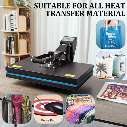 Clamshell Heat Press Machine 16" X 24" Sublimation Printer Transfer DIY T-Shirt