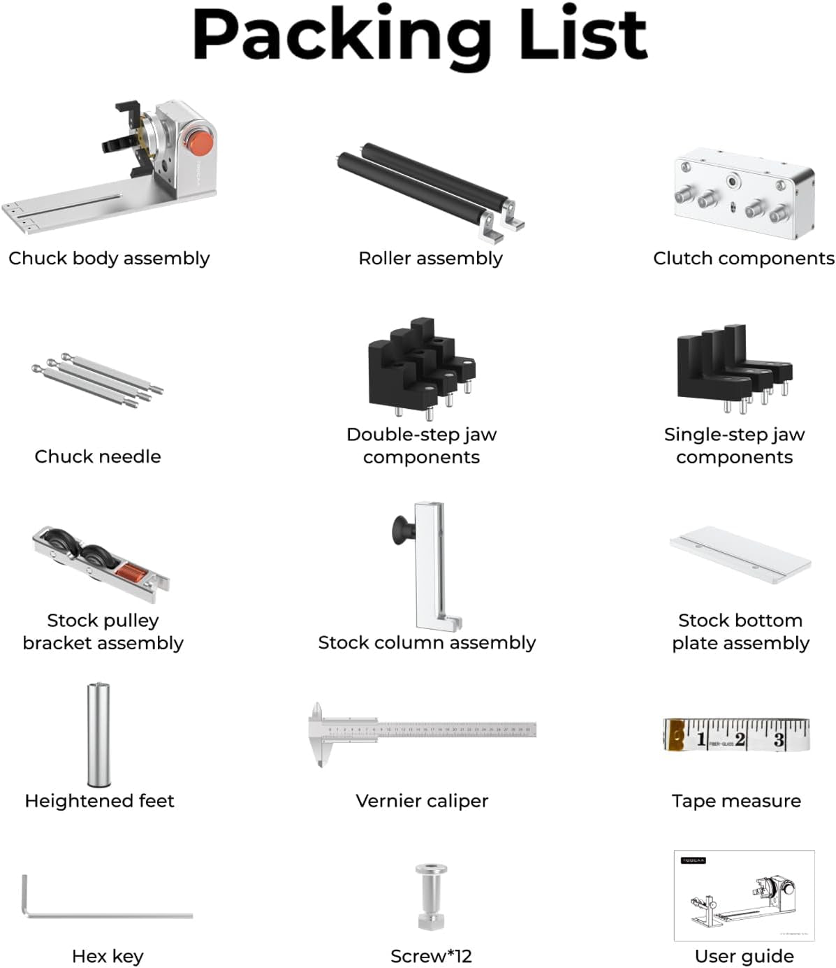5-In-1 Rotary Roller Set for Engraving Cylindrical Objects