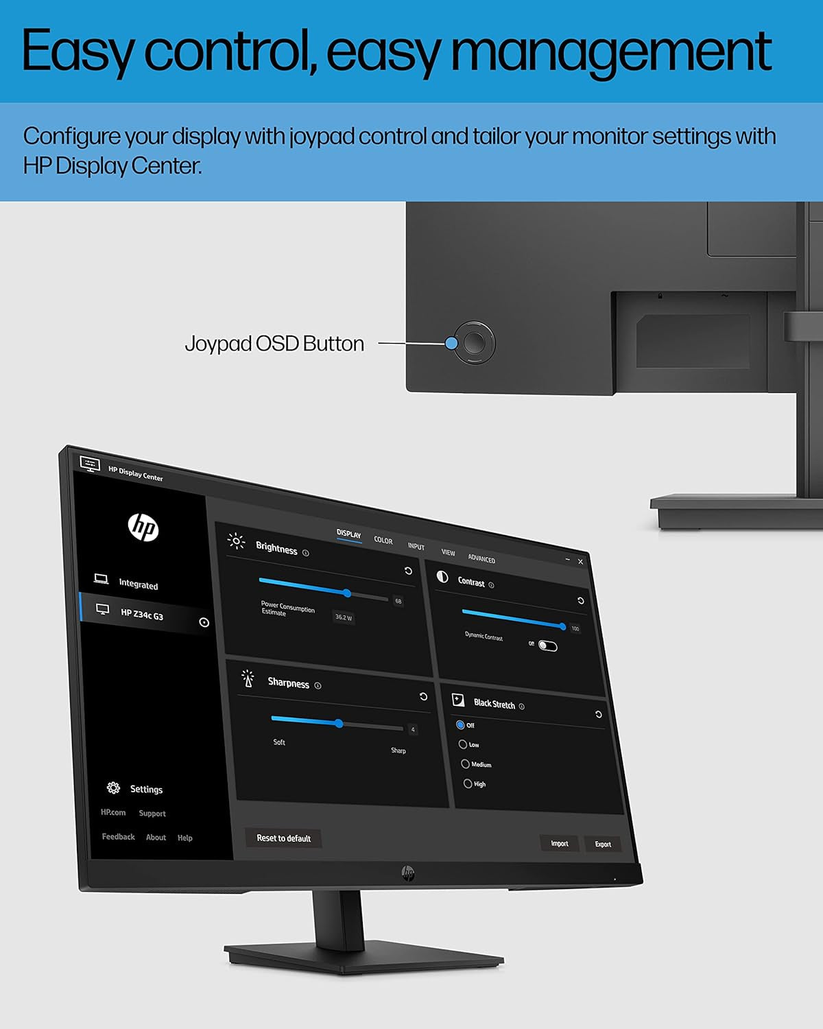 HP 27H Full HD Monitor - Diagonal - IPS Panel & 75Hz Refresh Rate - Smooth Screen - 3-Sided Micro-Edge Bezel - 100Mm Height/Tilt Adjust - Built-In Dual Speakers - for Hybrid Workers