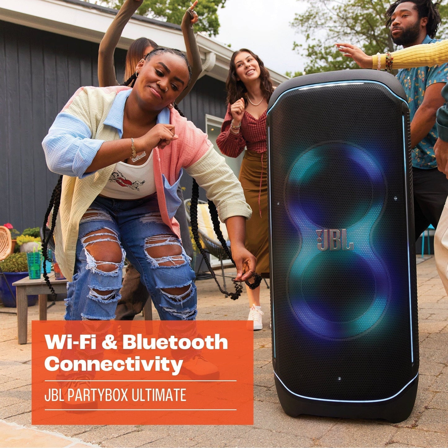 Partybox Ultimate - Massive Party Speaker with Powerful Sound, Multi-Dimensional Lightshow, and Splashproof Design. - Black