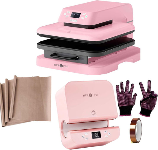Auto Heat Press Machine for T Shirts, Auto Tumbler Heat Press, Pink