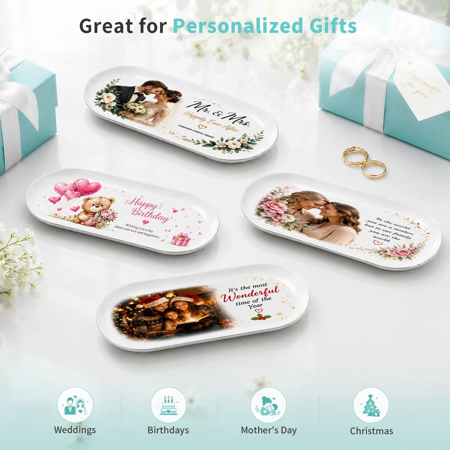 Sublimation Blanks Jewelry Tray Stainless Steel 9" X 3.7" 6 Pack(Pre-Order)