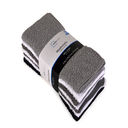 18-Pack Washcloth Bundle, Grey Multi