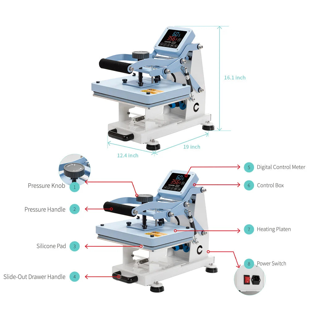 Craft Combo Heat Press Machine 9 in 1