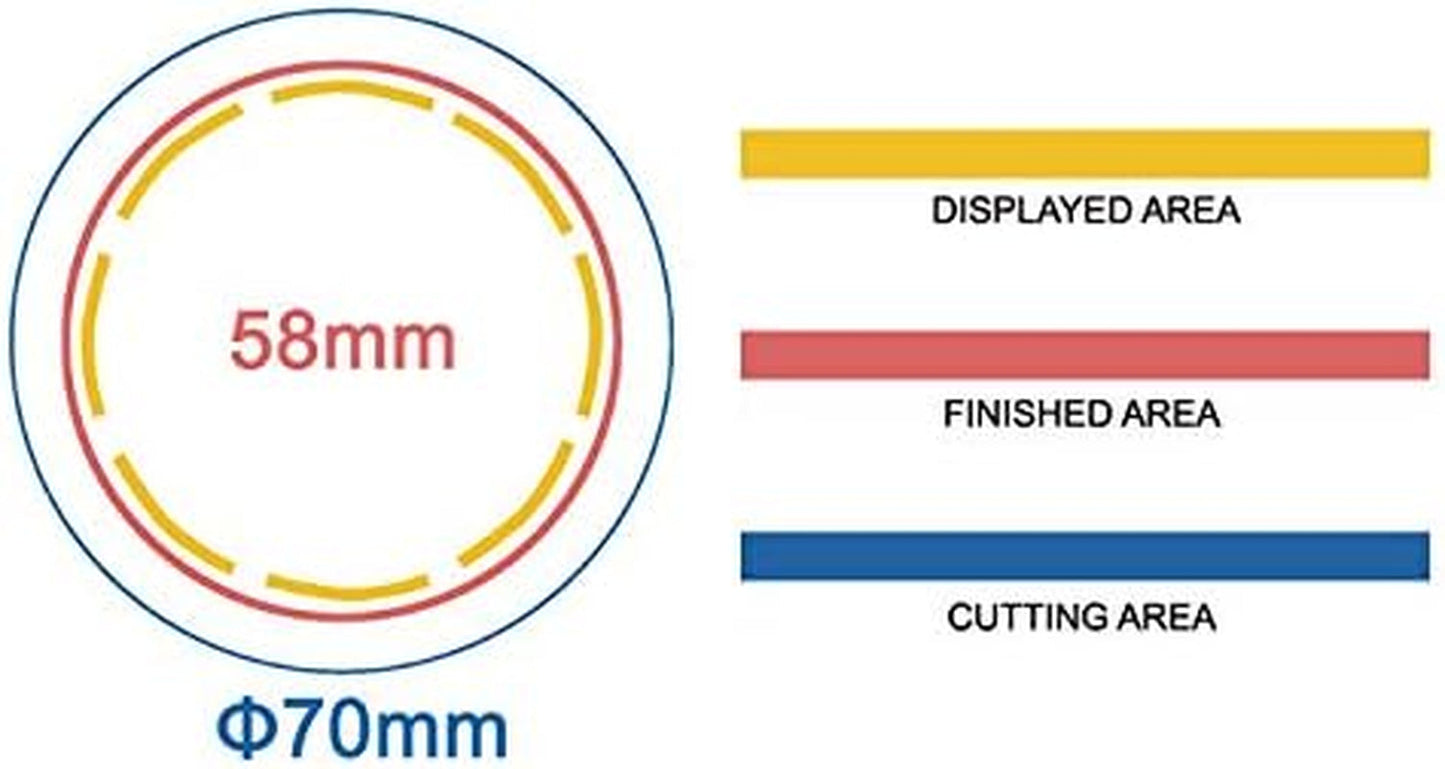 Chibuttons 58Mm Metric System Metal Pin Badge Button with Pre-Assembled Pin-Back, Upper Shell & Mylar Film (Official Chibuttons Supplies, 300 Sets)