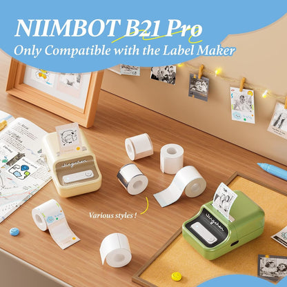 NIIMBOT Photo Papers Only Compatible with Pro Series Label Makers, Thermal Picture Labels Good Idea to Print Photos, Beauty Memories, Note,List (2.13''X3.3''-54X84Mm)