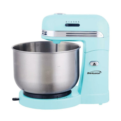 SM-1162BL 5-Speed Stand Mixer with 3.5 Qt Stainless Steel Mixing Bowl, Blue