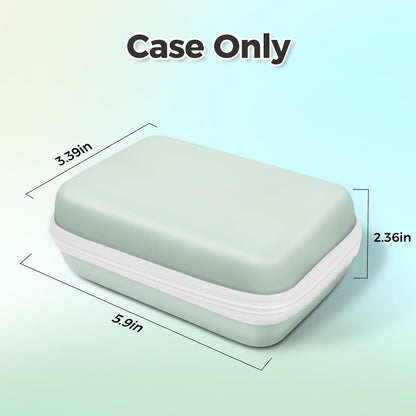 Nelko Genuine Case for P21 Label Maker, Compatible with Phomemo D30 D35 Label Maker, for NIIMBOT D11 D110, for Jadens/Memoking/Supvan, Box with Mesh Pocket for Batteries Accessories (Case Only), Green