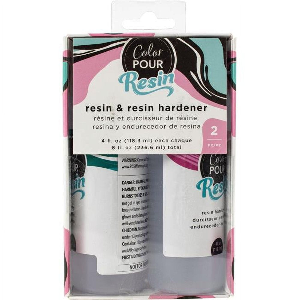 Color Pour Resin & Hardener 4Oz 2/Pkg-