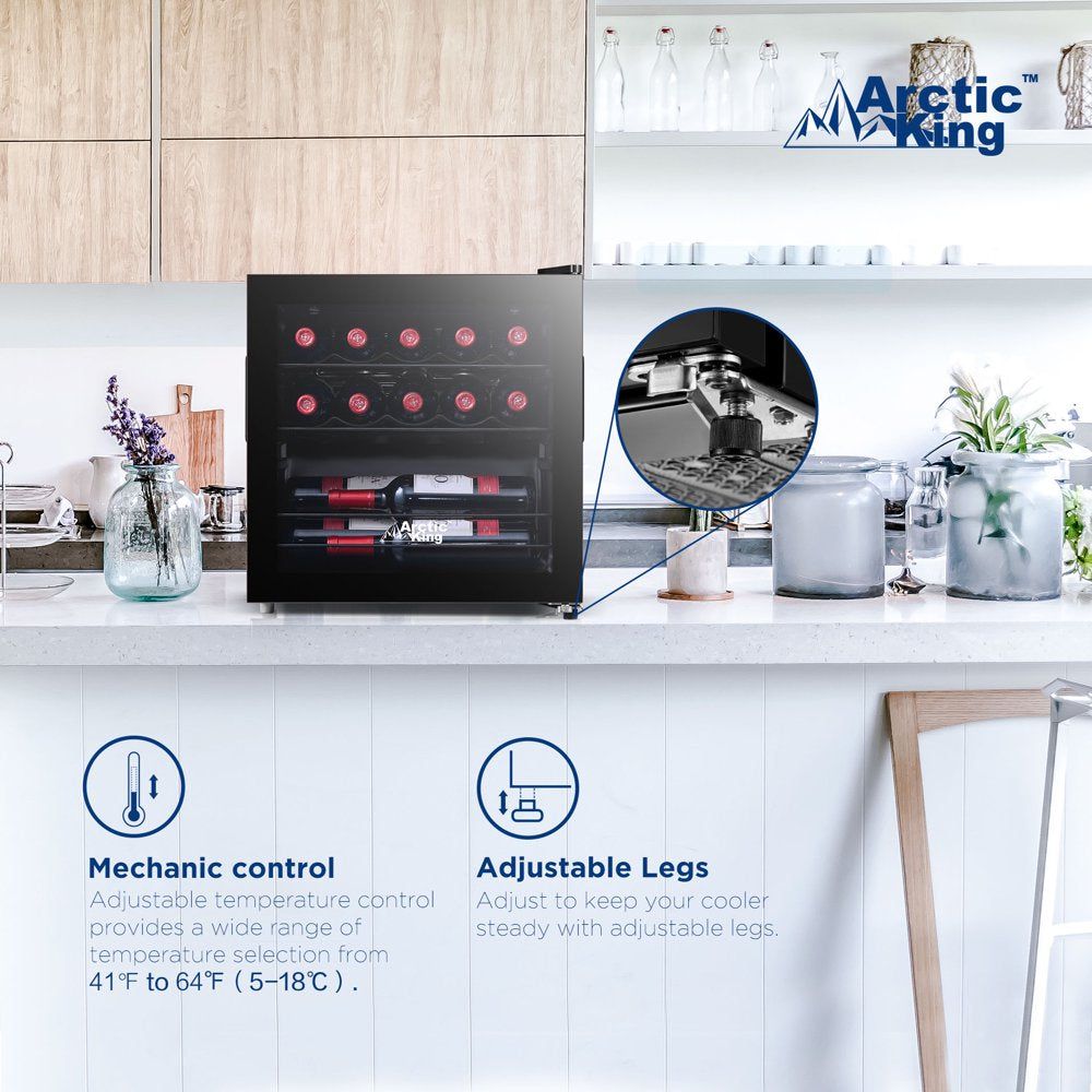 14-Bottle Wine Cooler, Full Glass Door, ARW14B0ABB