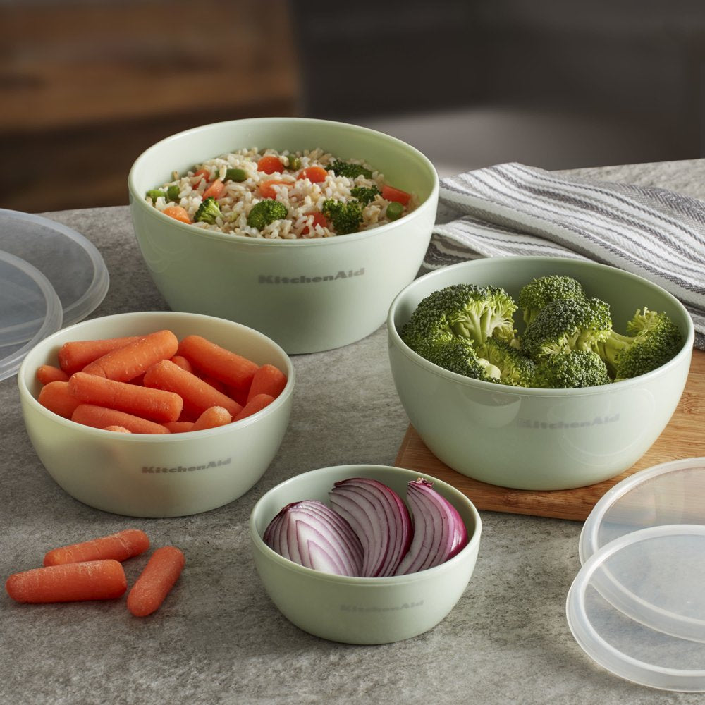 4-Piece Prep Bowl Set with Lids in Pistachio and Assorted Sizes