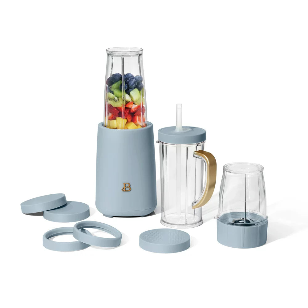 Personal Blender Set with 12 Pieces, 240 W, Cornflower Blue by Drew Barrymore