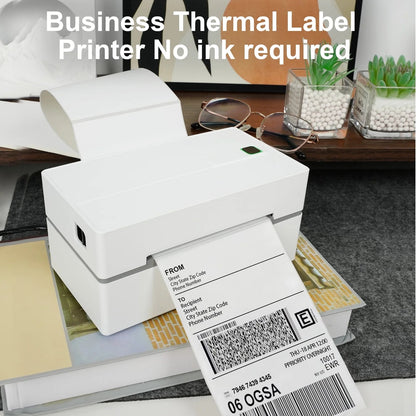 4X6 Thermal Label Printer - Bluetooth Shipping Label Maker for Packages, Compatible with Windows Ios Android, Wireless Sticker Printing for Business and Home