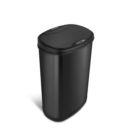 13.2 Gallon Trash Can, Motion Sensor Kitchen Trash Can, Black Stainless Steel