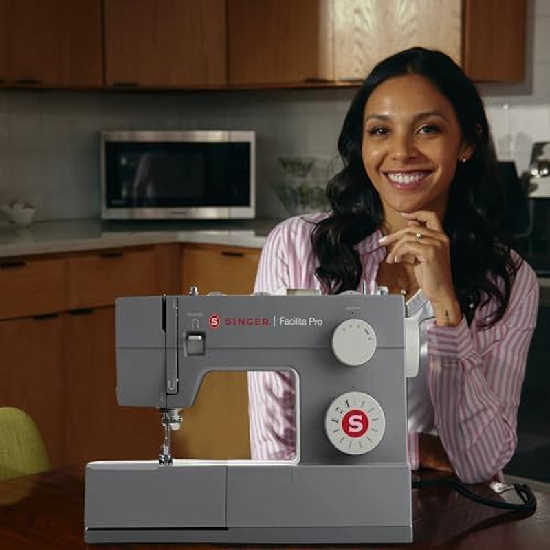 SINGER Heavy Duty 4411 High-Speed Sewing Machine with Accessory Kit | Strong Motor, Enhanced Piercing Power, 69 Stitch Applications, Full Metal Frame, 4-Step Buttonhole & LED Light, Grey