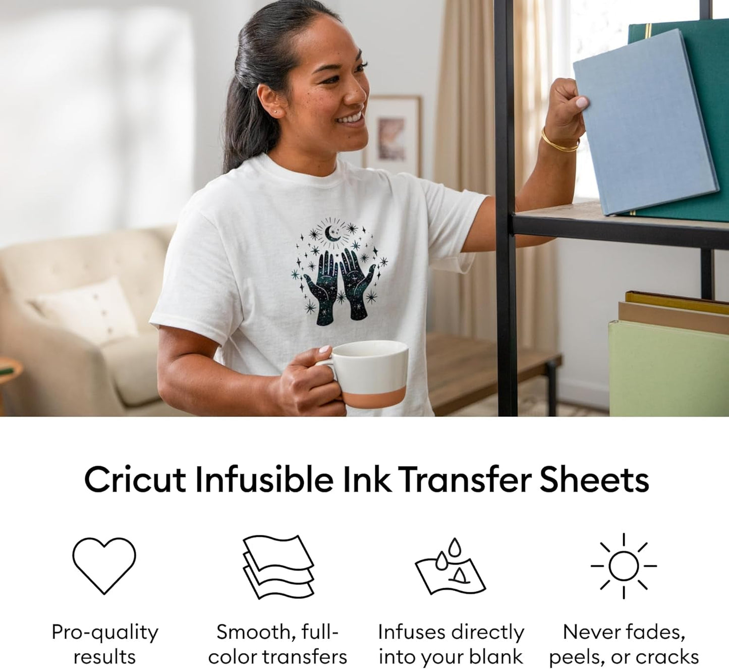 Cricut® Infusible Ink® Transfer Sheets, Black (3 Ct) - 12 X 12In - Comes with Butcher Paper - Personalize T-Shirts, Coasters, Baby Bodysuits, Tote Bags, & More