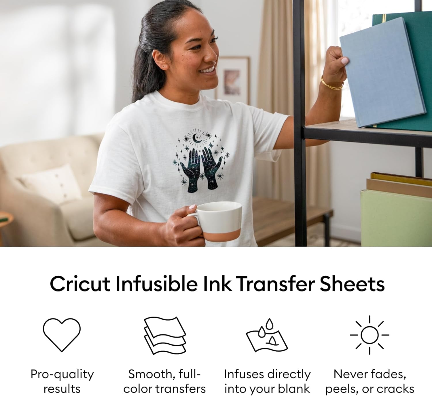 Cricut® Infusible Ink® Transfer Sheets, Black (3 Ct) - 12 X 12In - Comes with Butcher Paper - Personalize T-Shirts, Coasters, Baby Bodysuits, Tote Bags, & More