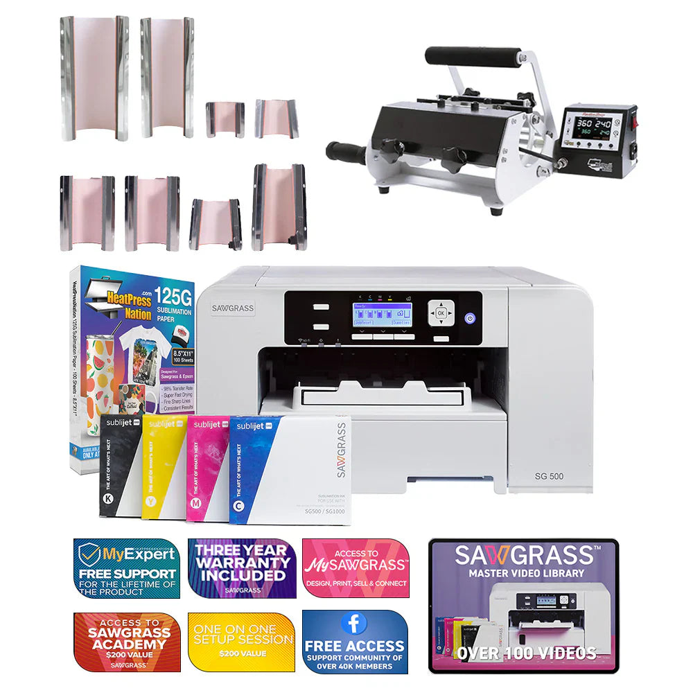 Virtuoso SG500 Sublijet Sublimation Printer with Signature Series 8-In-1 Mug Press