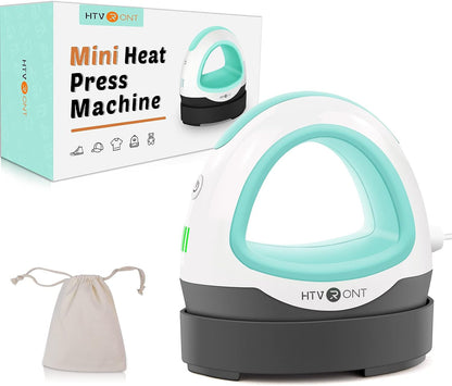 Heat Press Small Heat Press Machine for T Shirts, Small Heat Press Iron Press for Heating Transfer(Mint Green)