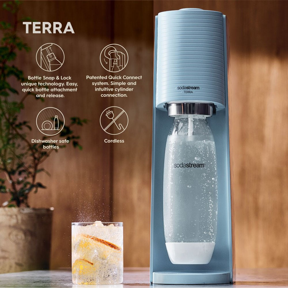 Terra Misty Blue Color Sparkling Water Maker Machine