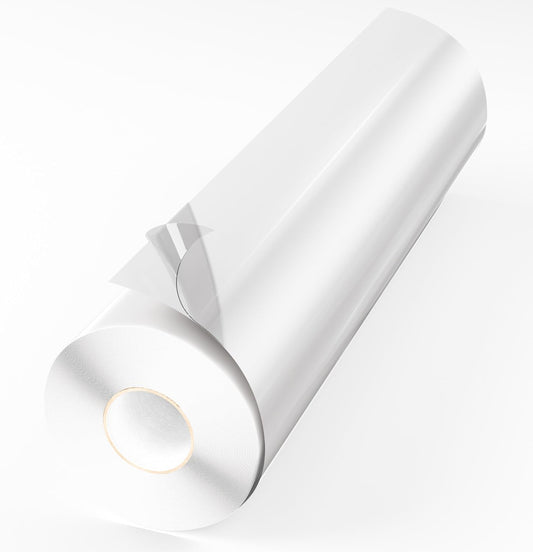 Heat Transfer Vinyl White for T-Shirts 12" X 35Ft Iron on Vinyl Roll Compatible All Cutter Machine, HTV Heat Press Vinyl-Easy to Cut & Weed for Fabric Design
