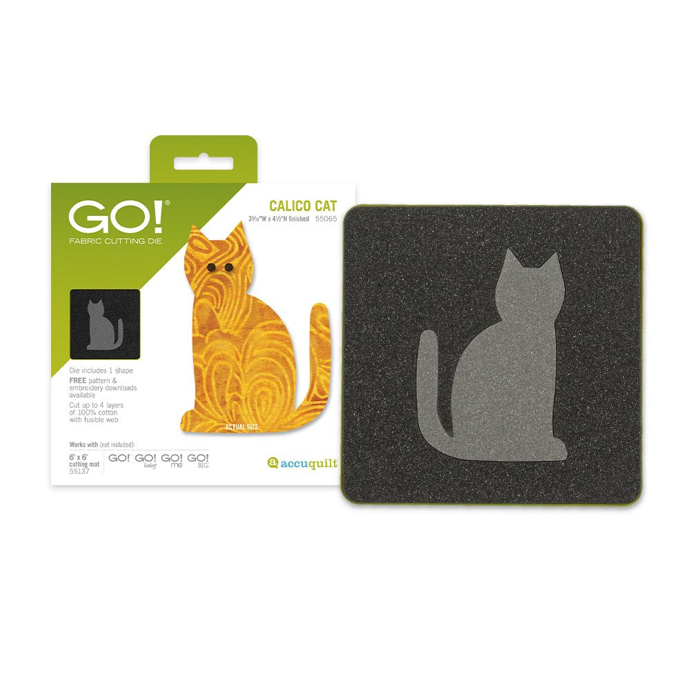 GO! Calico Cat Fabric Cutting Applique Die