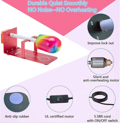 HXH Cup Turner for Crafts Tumbler,Electric Resin Mixer,Tumbler Cup Spinner,Glitter Powder,Epoxy Resin Kit for Tumblers for Beginners with Foam