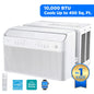 10,000 BTU Smart Inverter U-Shaped Window Air Conditioner – Energy Efficient AC Unit for 450 Sq Ft Room, White