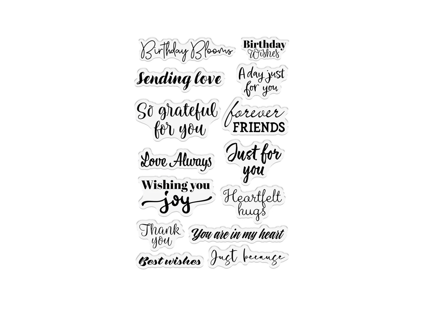 Nature'S Garden - Midnight Floral Photopolymer Stamp - Heartfelt Sentiments