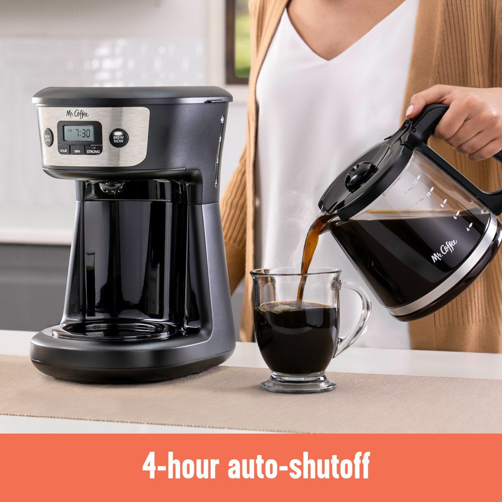 ® 12-Cup Programmable Coffee Maker with Strong Brew Selector, Stainless Steel