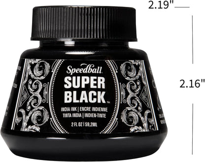 Super Black India Ink, 2-Ounce Jar