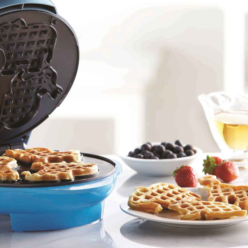 New TS-253 Non-Stick Animal Shape Waffle Maker Machine, Blue