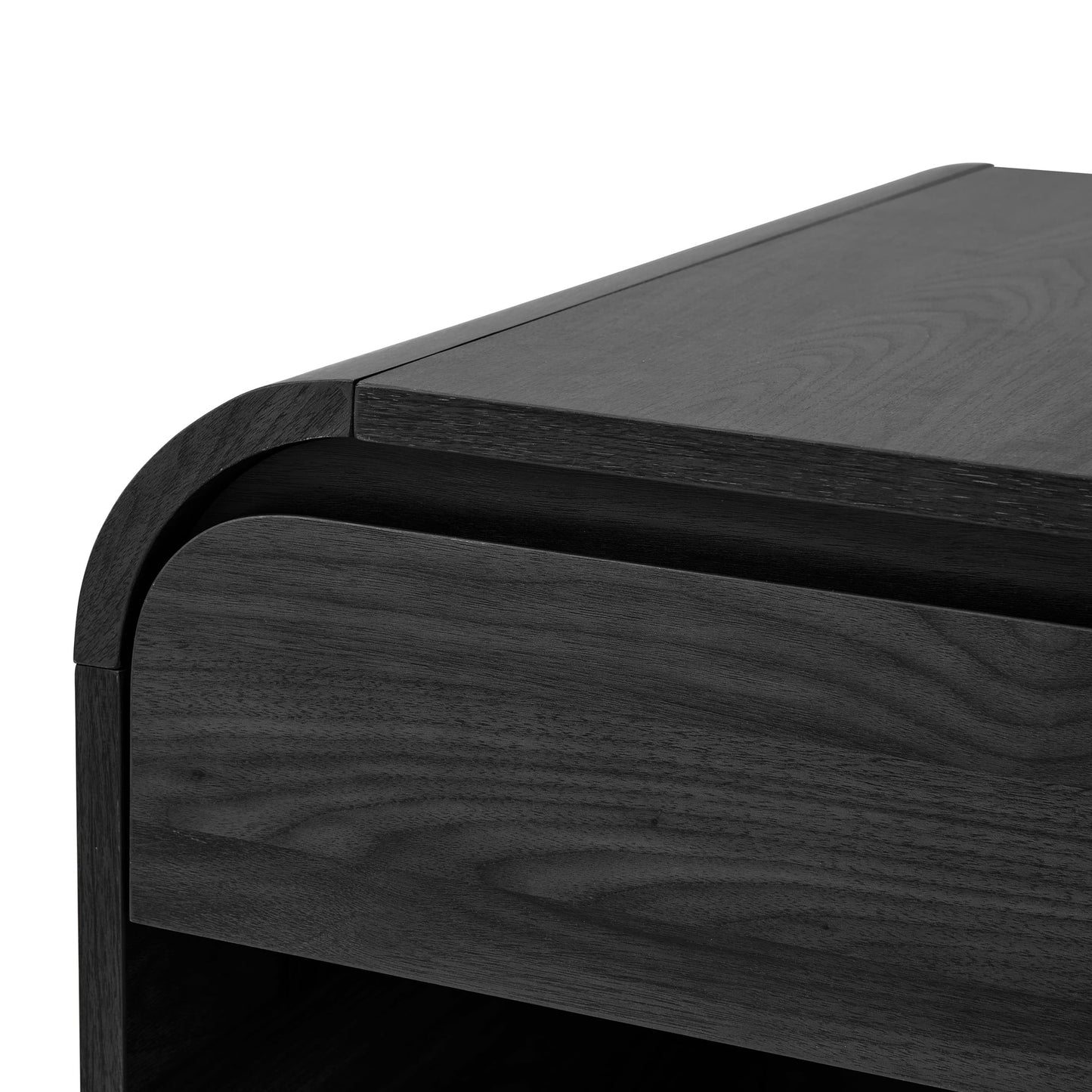 Juliet Rounded Arc Desk, Rich Black Finish