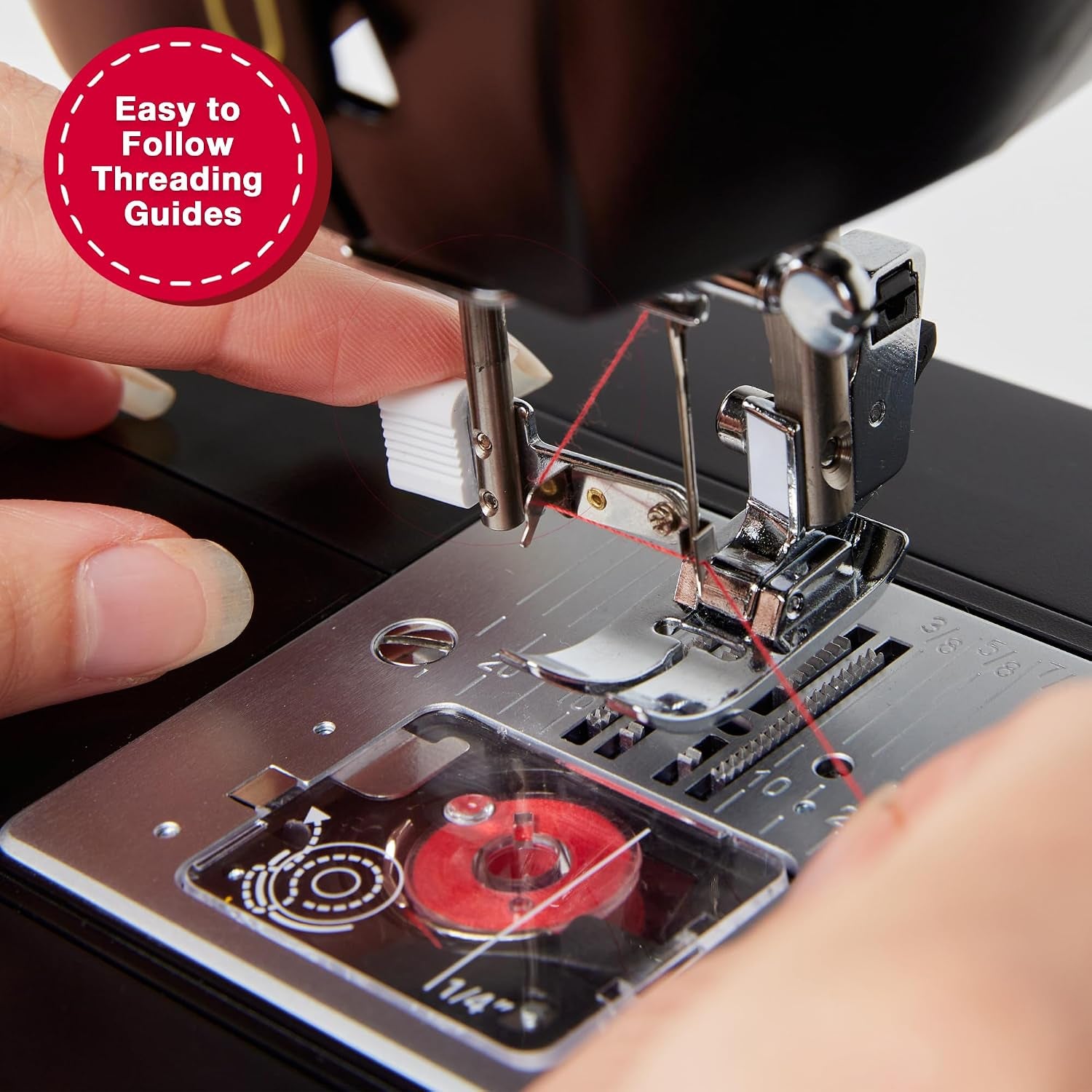 SINGER® Heavy Duty 500 Classic High Speed Sewing Machine + Accessory Kit | 23 Built-In Stitches, Strong Motor, Strong Piercing Power, 1-Step Buttonhole, Full Metal Frame, Large Sewing Space, LED Light