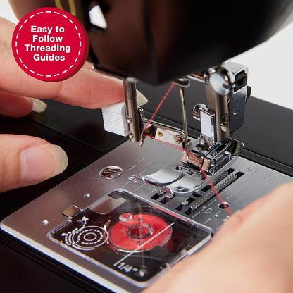 SINGER® Heavy Duty 500 Classic High Speed Sewing Machine + Accessory Kit | 23 Built-In Stitches, Strong Motor, Strong Piercing Power, 1-Step Buttonhole, Full Metal Frame, Large Sewing Space, LED Light