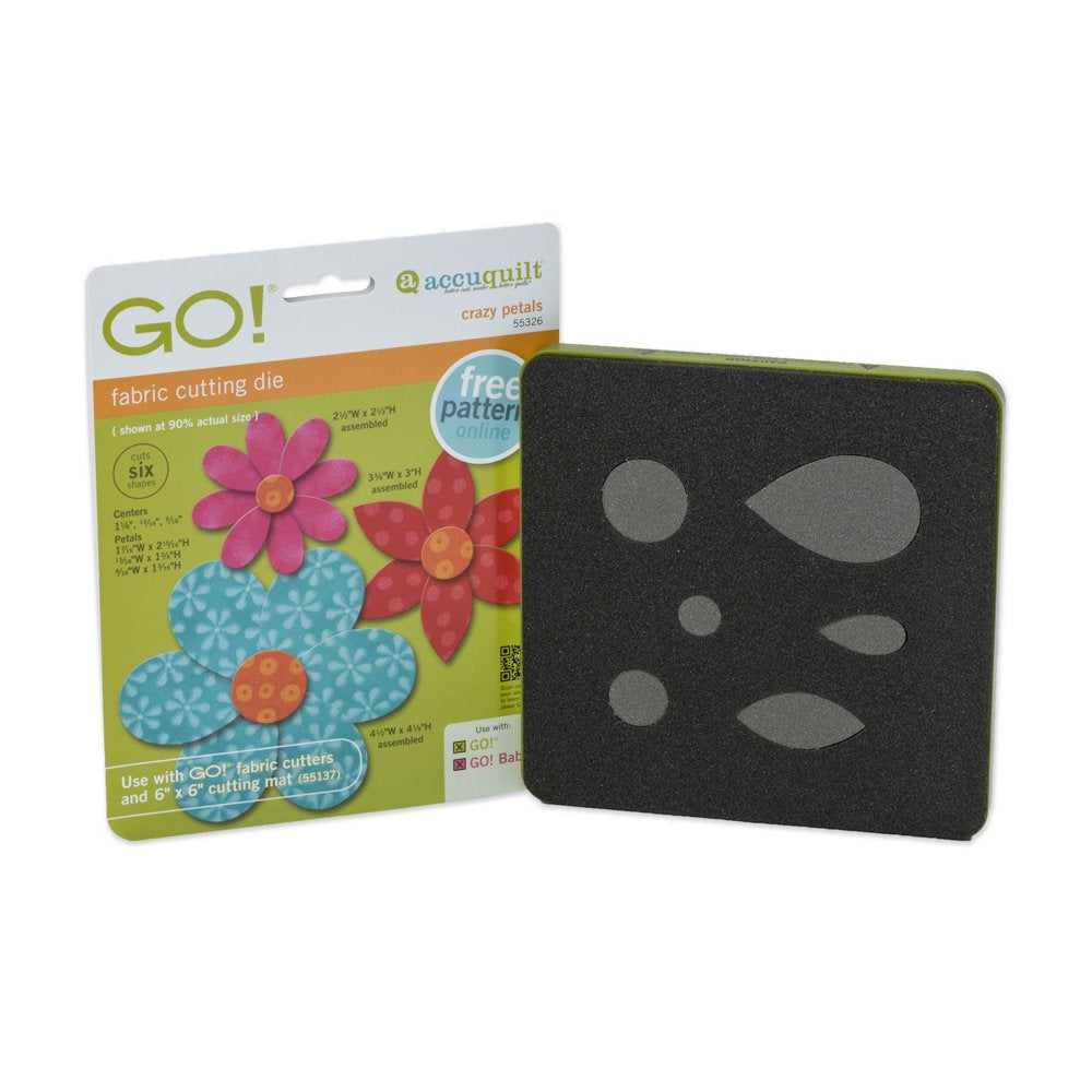 GO! Crazy Petals Fabric Cutting Die W/ Multiple Shapes and Sizes