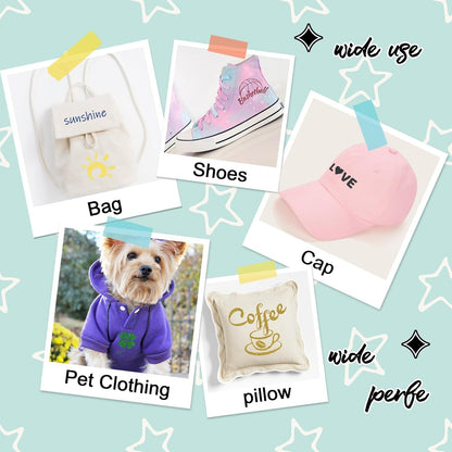 3D Puff Heat Transfer Vinyl, 9 Sheets 12" X 10" Glitter Foaming Puff HTV Vinyl, Puffy Iron on Vinyl for T-Shirts Clothes Compatible with Cricut Air or Maker