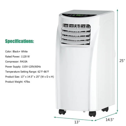 Portable Air Conditioner 5500 BTU (8000BTU ASHRAE) Dehumidifier