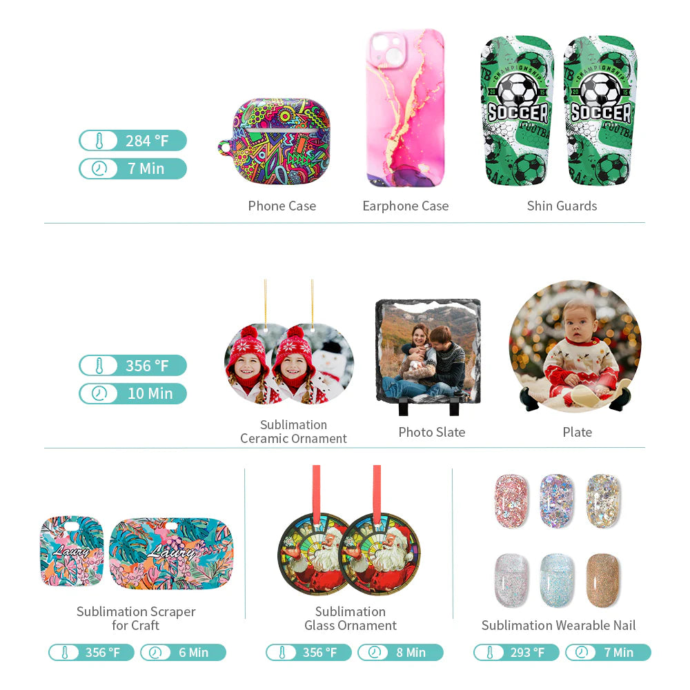 25 L Sublimation Oven Sublimation Starter Benginers Kit Bundle with 3D Vacuum Sublimation Tray and Pump Set 80 W 110 V for Sublimation Blanks