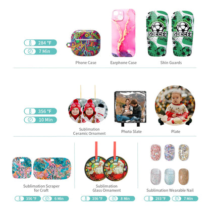 25 L Sublimation Oven Sublimation Starter Benginers Kit Bundle with 3D Vacuum Sublimation Tray and Pump Set 80 W 110 V for Sublimation Blanks