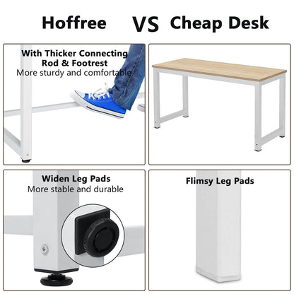 43 Inch Computer Desk Home Writing Desk Office Furniture Computer Table Study Writing Table Workstation Modern Simple PC Desk for Small Spaces Home Office, Walnut