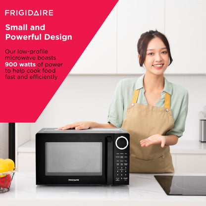 0.9 Cu Ft Countertop Microwave Ovens in Black, EMW953